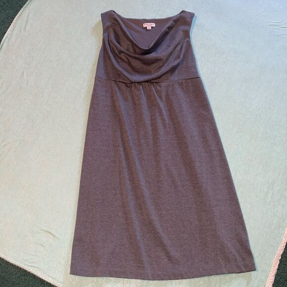 Liz Lange gray sleeveless dress /jumper size M Maternity invisible zipper side - Picture 5 of 11